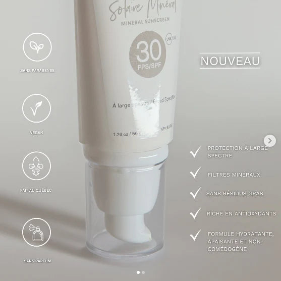 Crème solaire minérale 100% naturelle